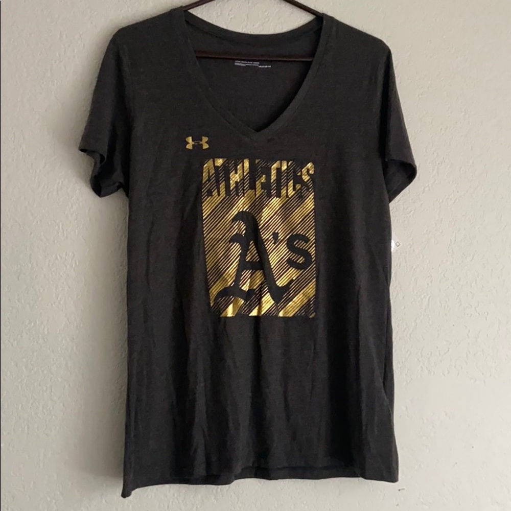 Grey/Gold Oakland Athletics Under Armour Tshirt